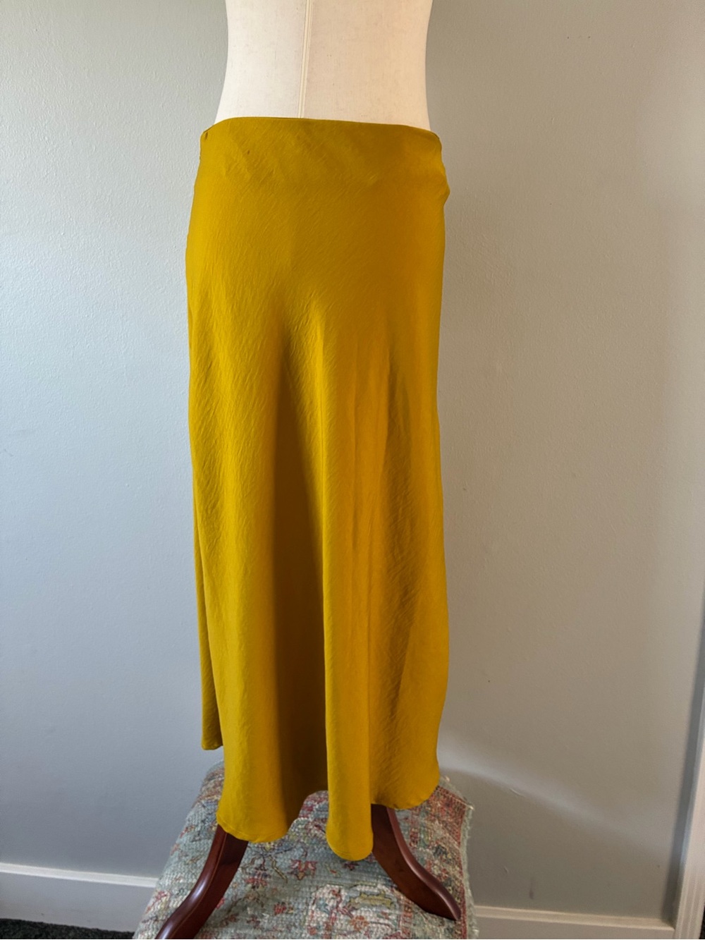 Cotton On long satin skirt with side zipper. Size medium